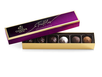 Godiva Chocolatier Assorted Chocolate Truffle Gift Box For Birthday, Thank You, Anniversary, Congratulations Gift Basket Gourmet Candy With Praline, Ganache, Caramel In Velvety Dark Chocolate, 6Pc