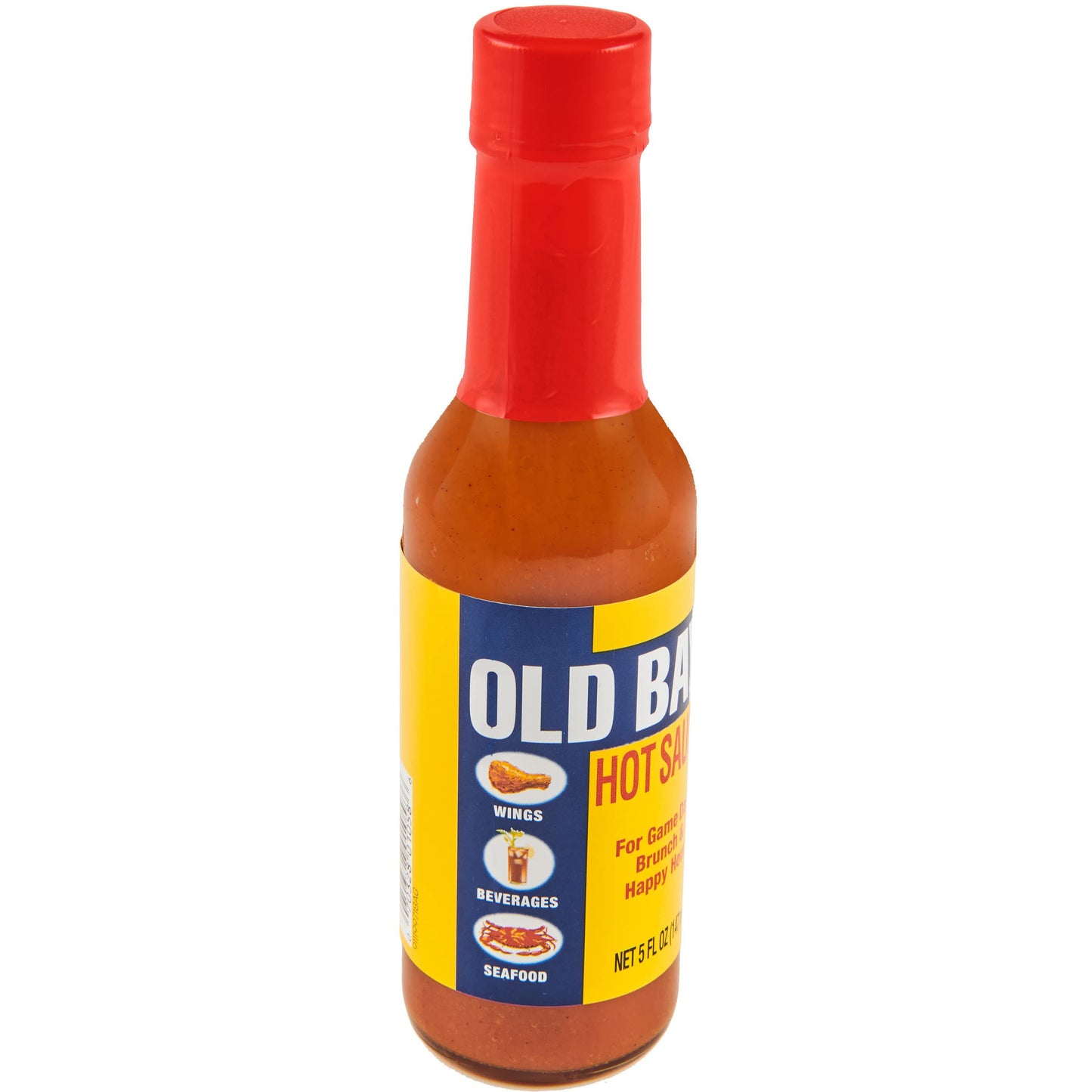 OLD BAY Hot Sauce, 5 fl oz - One 5 Fluid Ounce Bottle of Hot Sauce, Perfect for Tabletop for a Spicy Kick to Chicken Wings, Burg