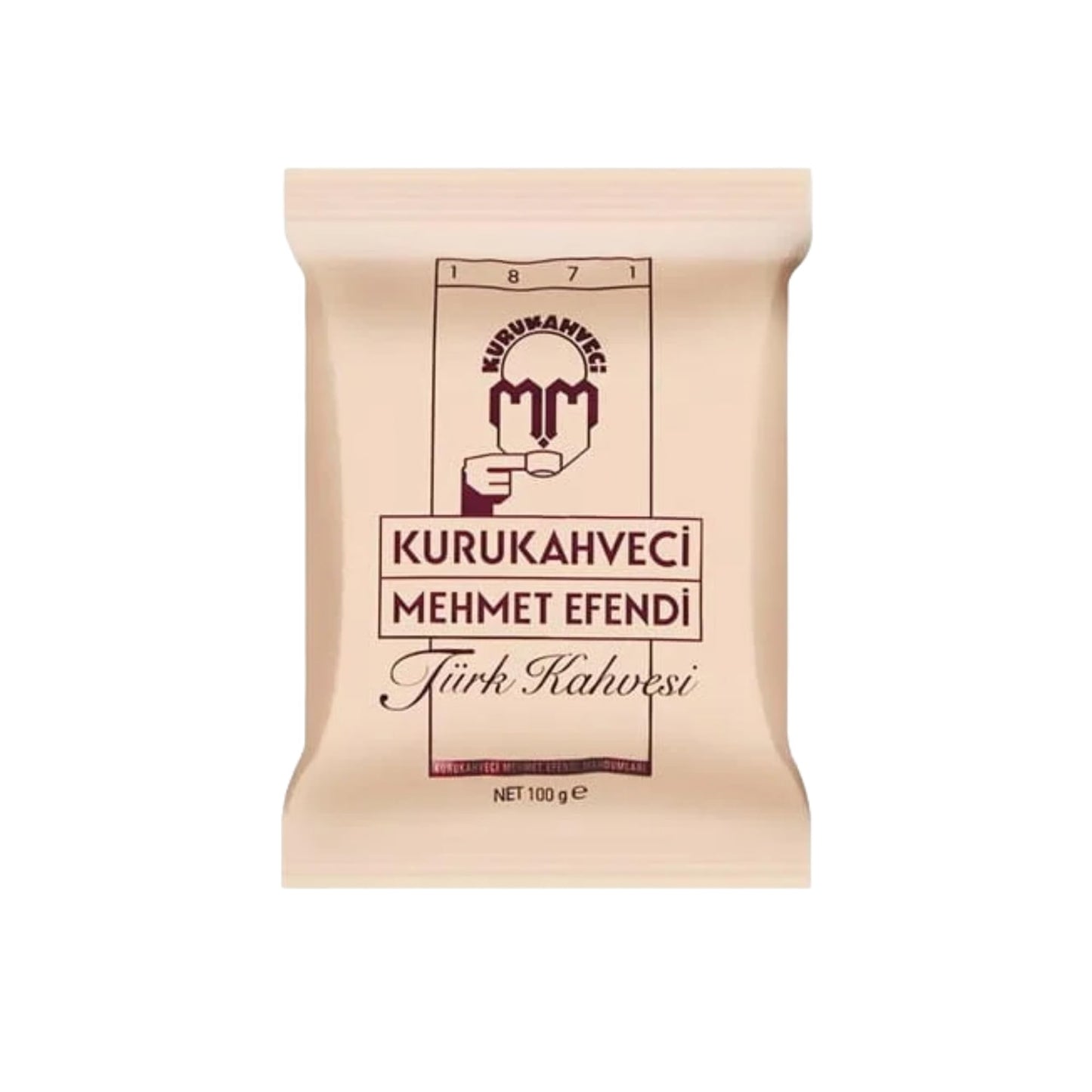 KURUKAHVECI MEHMET EFENDI Turkish Coffee, Arabica Beans, Roasted, Medium to Heavy-bodied, 3.52 OZ / 100 Gr