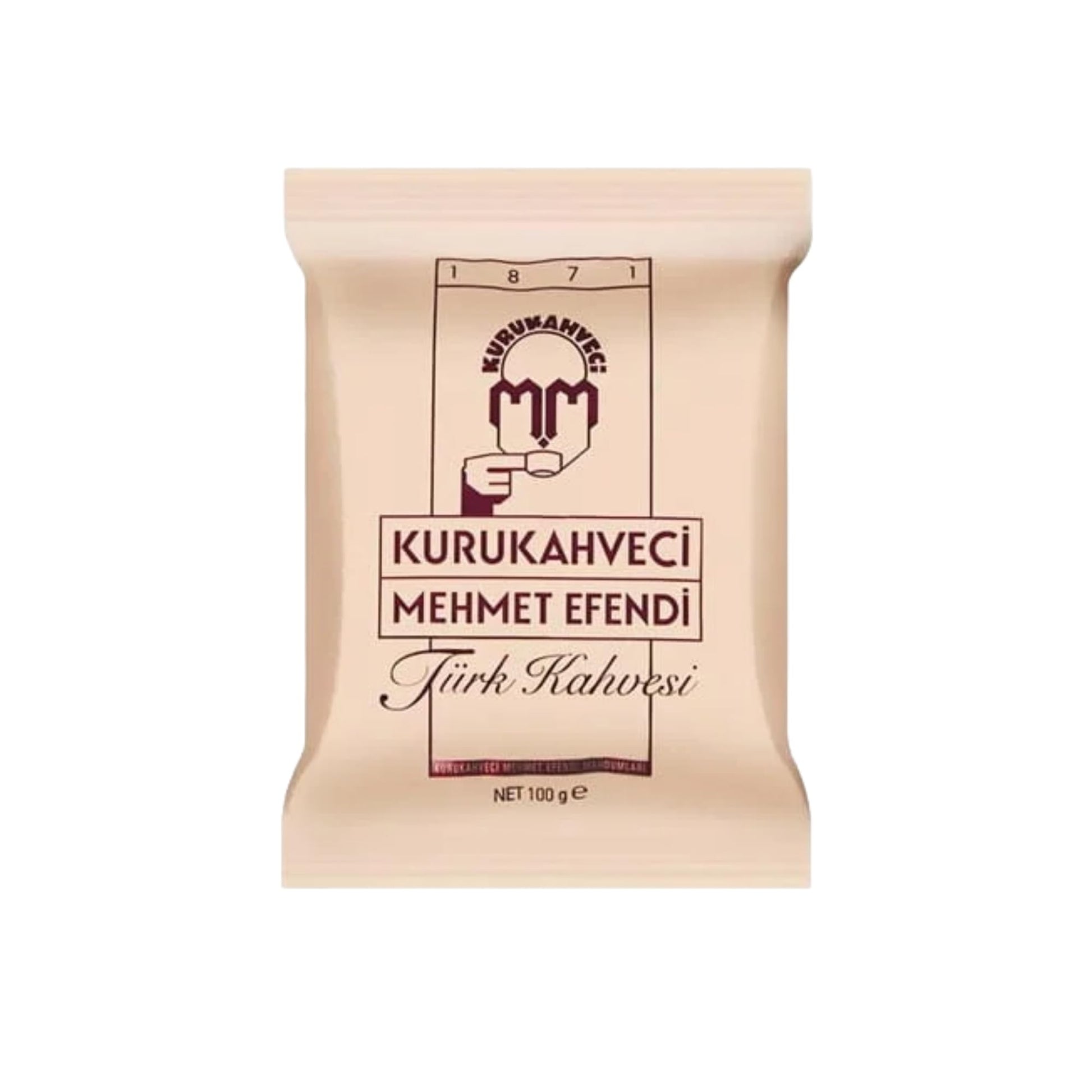 KURUKAHVECI MEHMET EFENDI Turkish Coffee, Arabica Beans, Roasted, Medium to Heavy-bodied, 3.52 OZ / 100 Gr