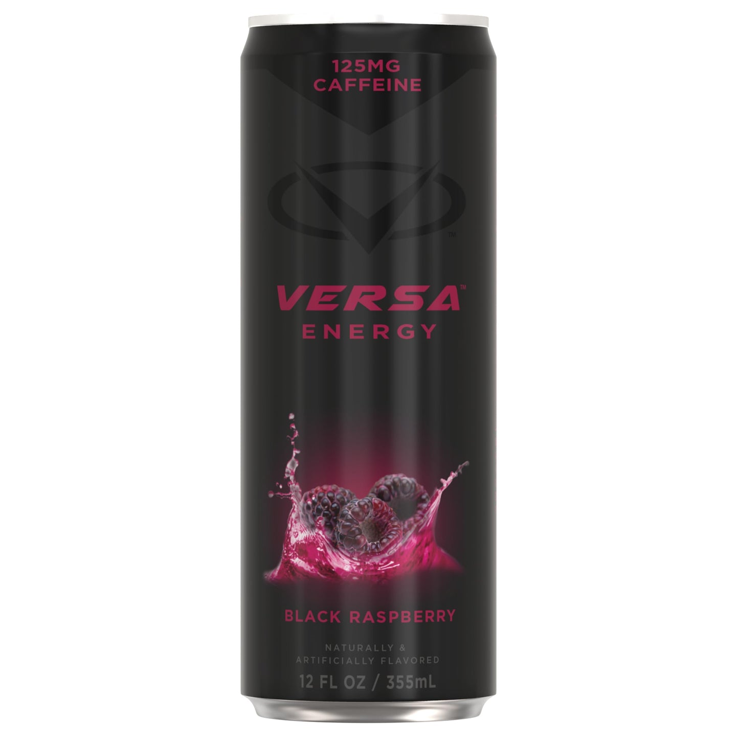 PEScience VERSA Energy Drink, Sugar Free, 125mg Caffeine, Black Raspberry, Case of 12