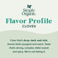 Simply Organic Ground Cloves 2.82 Ounce Jar, Pure Organic Ground Cloves, Kosher, Pungent Warm Aroma, Bittersweet & Spicy