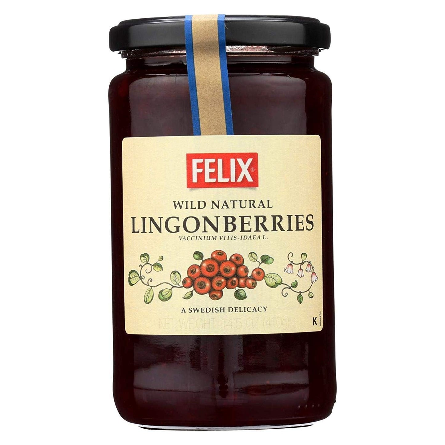 Felix Wild Lingonberries Spread - 14.5 Ounce (Pack of 8) - Delicious Fruit Spread, Perfect for Toast and Desserts