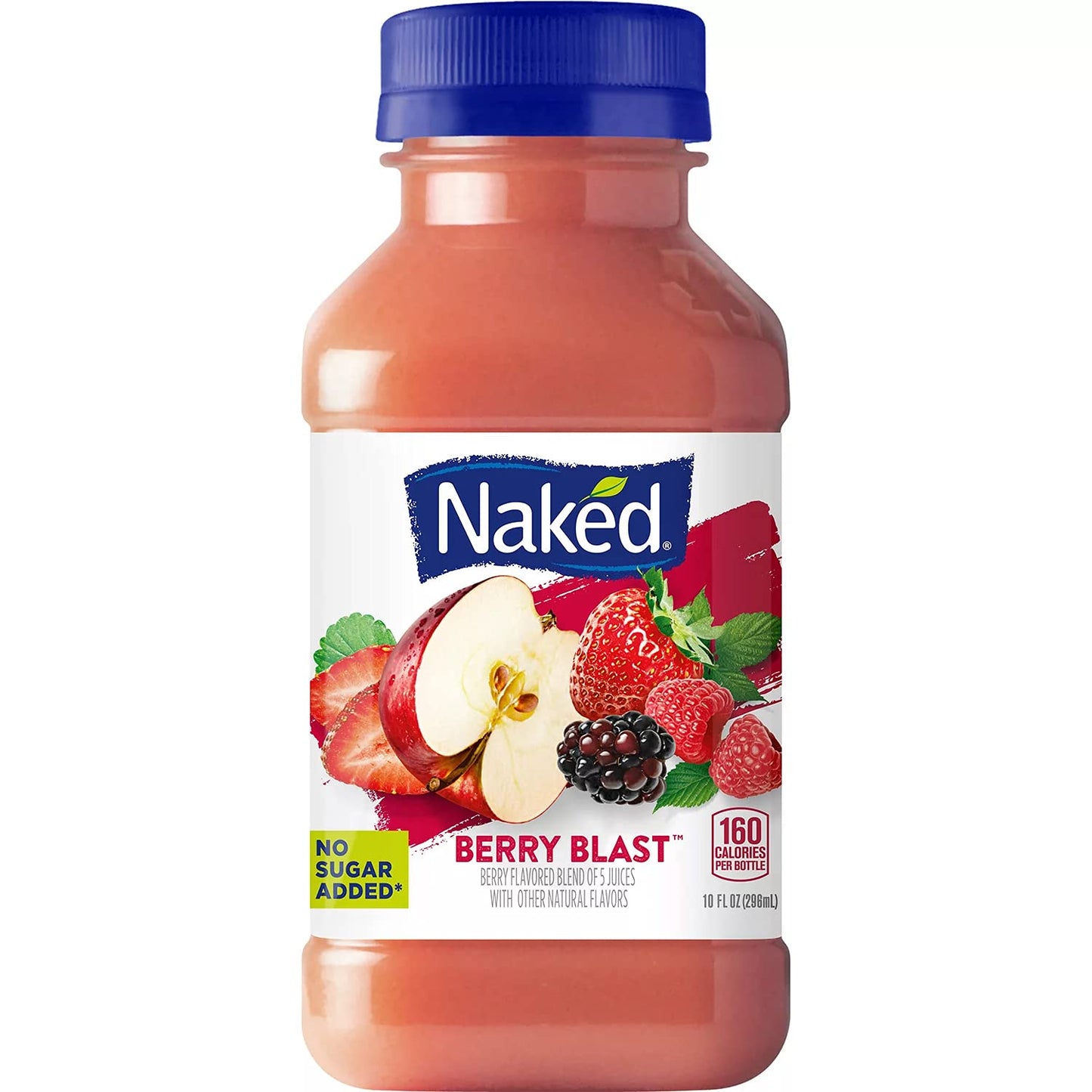 Gourmet Kitchn Naked Juice Variety Pack - Strawberry Banana, Mighty Mango, Berry Blast, Blue Machine - 24 Pack (10 oz) - No Sugar Added, Non GMO