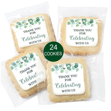 Thank You For Celebrating With Us | Party Favor Cookies For Guests Wedding Baptism Baby Bridal Shower Engagement Individually Wr