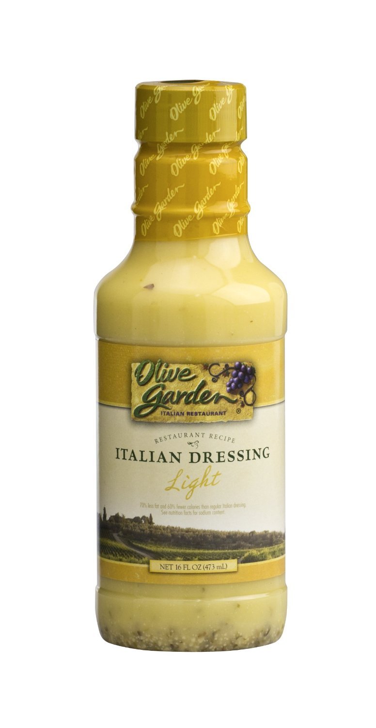 Olive Garden, Lite Italian Salad Dressing, 16oz Bottle (Pack of 4)