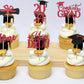 Graduation Cupcake Toppers 2024 Red, Glitter Class Of 2024 Cupcake Toppers Supplies, Class Of 2024 Congrats Grad Cap Diploma Cup