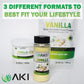 Aki Vanilla Water Extracted Powder From Authentic Beans For Flavoring, Cooking, Baking & Smoothies - Sugar Free &   Free - Added 2% Monk Fruit Sweetener - Non-Gmo & Vegan (2.11Oz/60G)