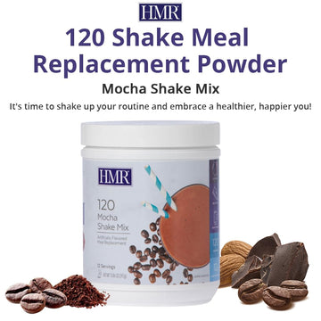 HMR 120 Shake Meal Replacement Powder | Mocha Shake Mix to Support Healthy Weight Loss | 12g of Protein | Nutritional Drink | Lo
