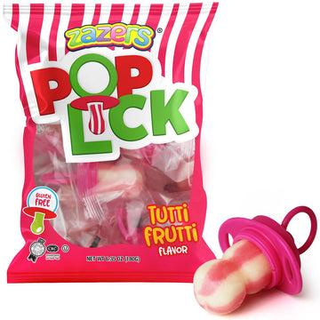 Lollipop Ring Pop Lick Pacifier Individually Wrapped Tutti Flavor - Its a Girl Baby Shower Candy Favors for Girls Perfect Baby R