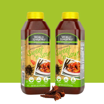 World Harbors Sweet and Sour Sauce - 16 Fl Oz Bottles (Pack of 4) - Ideal for Dipping, Dumplings, Chicken, Beef, Pork, Seafood, Vegetables