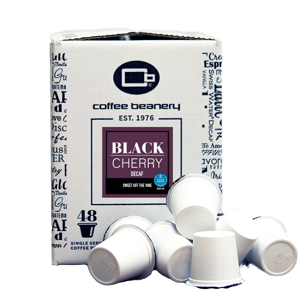 Coffee Beanery Black Cherry Decaf Coffee Pods - Medium Roast, 96ct Bulk Pack