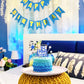 Pargleev Glittery 18th Birthday Cake Topper, Personalised, Star Design, Blue, Model hbcp-lscp18-230926, Paper Material