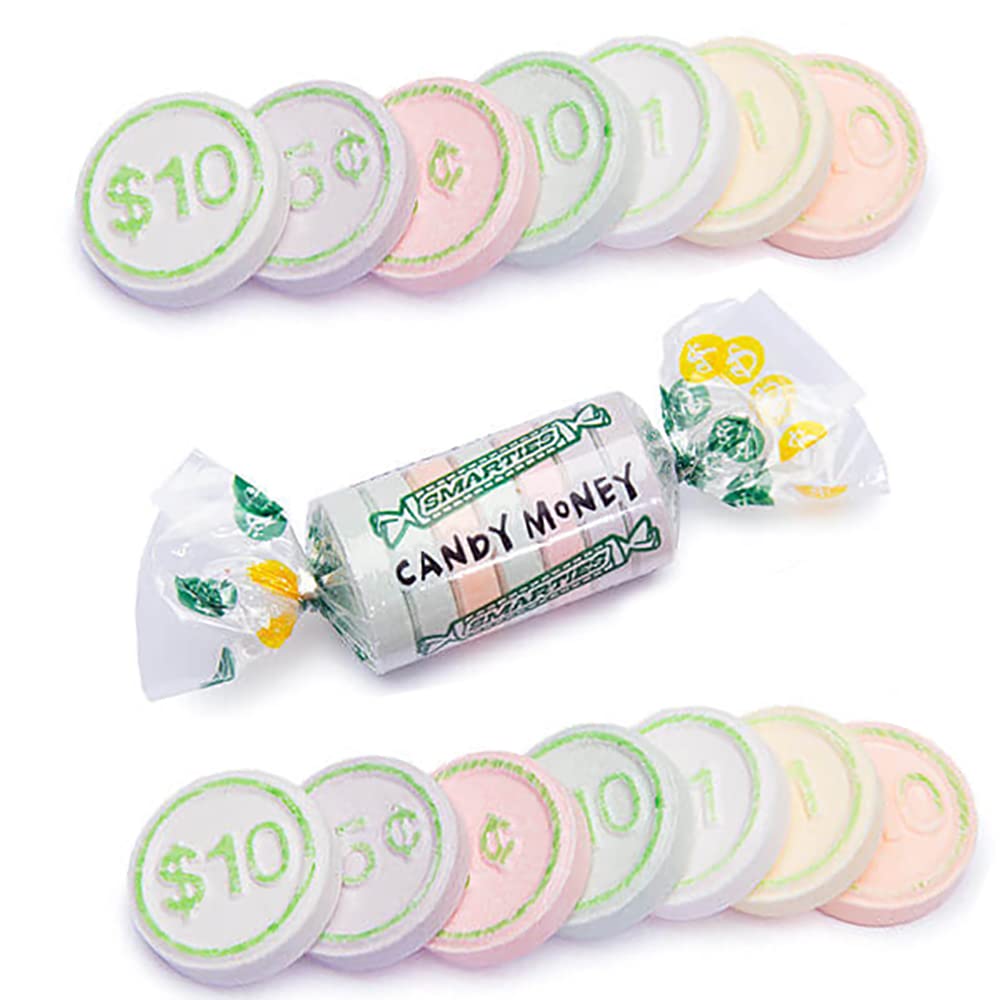 Fruidles Smarties Hard Candy, Assorted Flavors, Individually Wrapped (Half-Pound, Money Candy Roll)