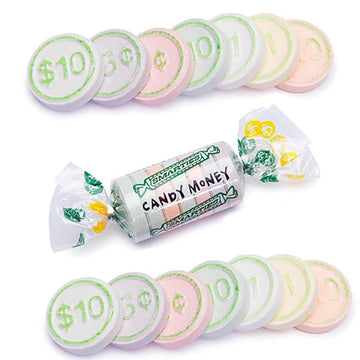 Fruidles Smarties Hard Candy, Assorted Flavors, Individually Wrapped (Half-Pound, Money Candy Roll)