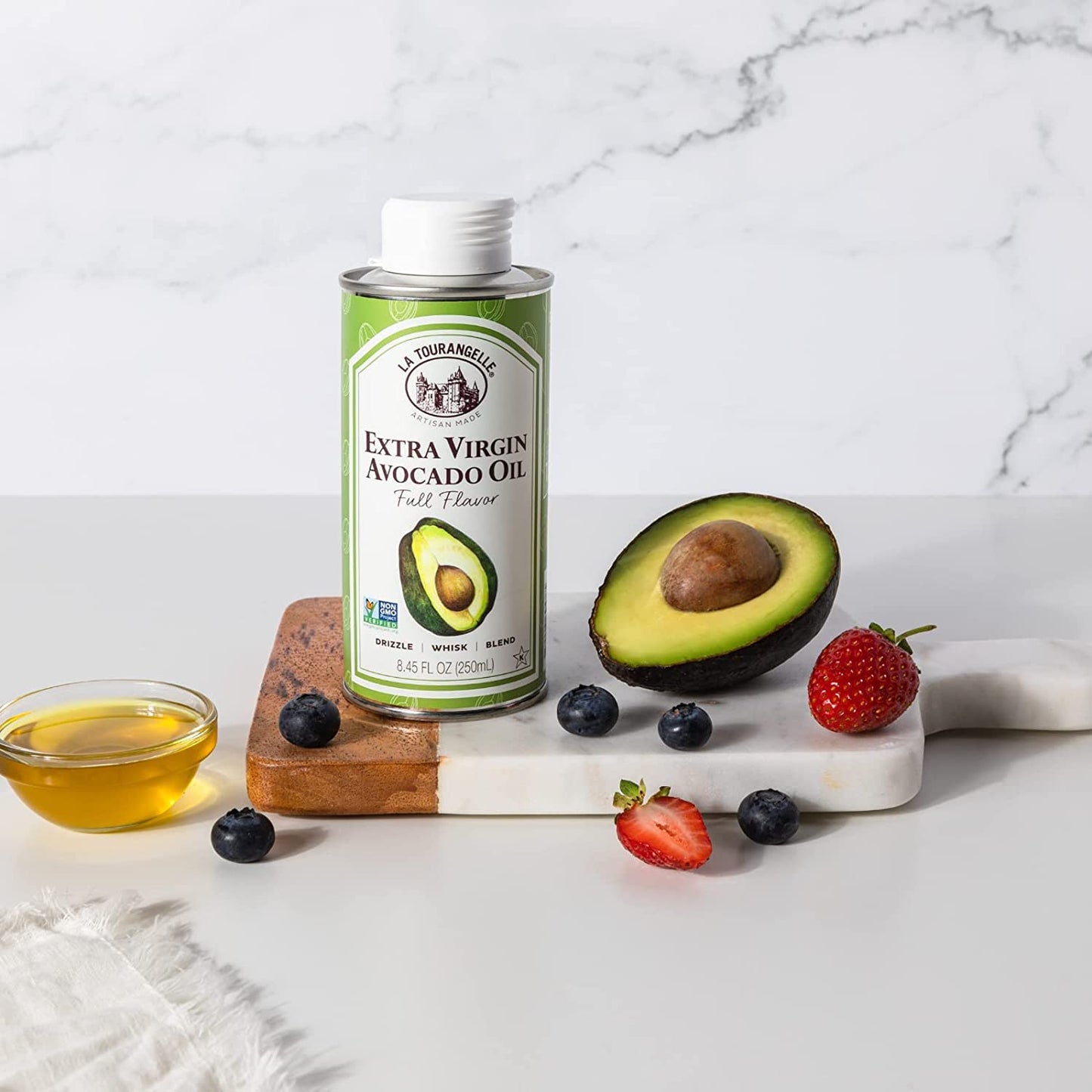La Tourangelle, Extra Virgin Avocado Oil, Full Flavor from Premium Avocados, Medium Heat, 8.45 Fl Oz