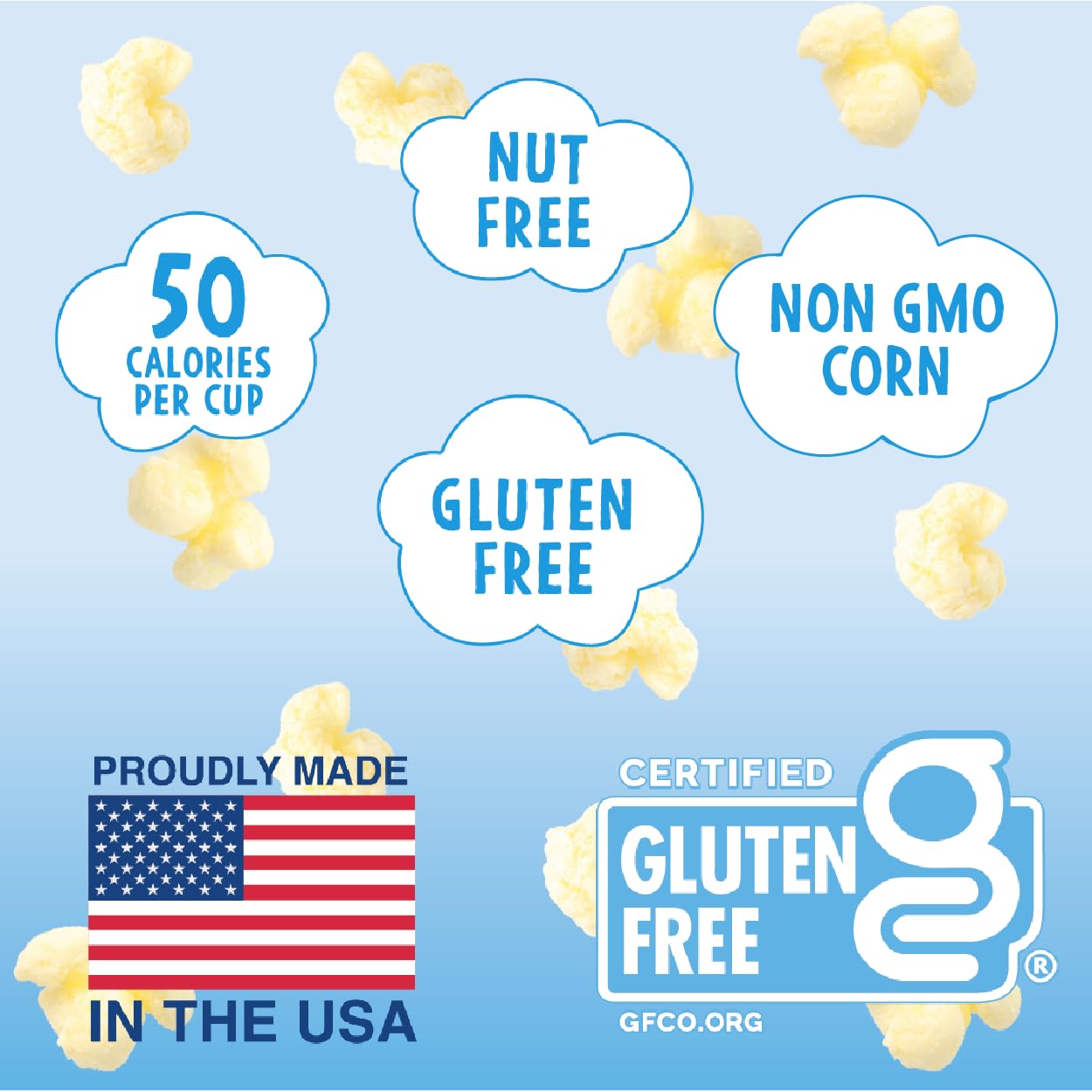Like Air Puffcorn 5 Flavor Variety Pack (0.5 oz, Pack of 20) - Single Serve Snacks, 80 Calories, Gluten Free, Kosher, Non-GMO Co