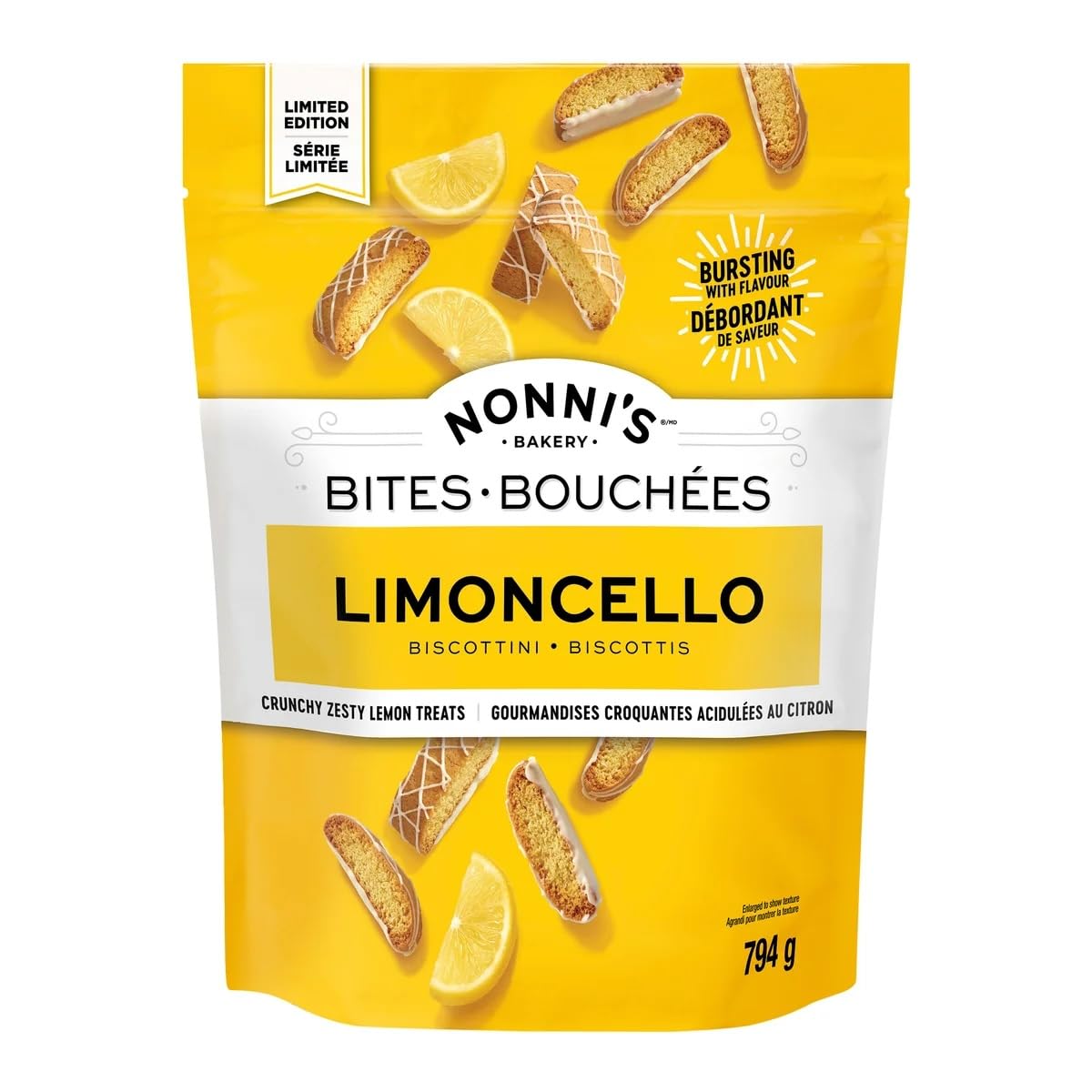 Nonnis Limoncello Biscotti Bites 28oz