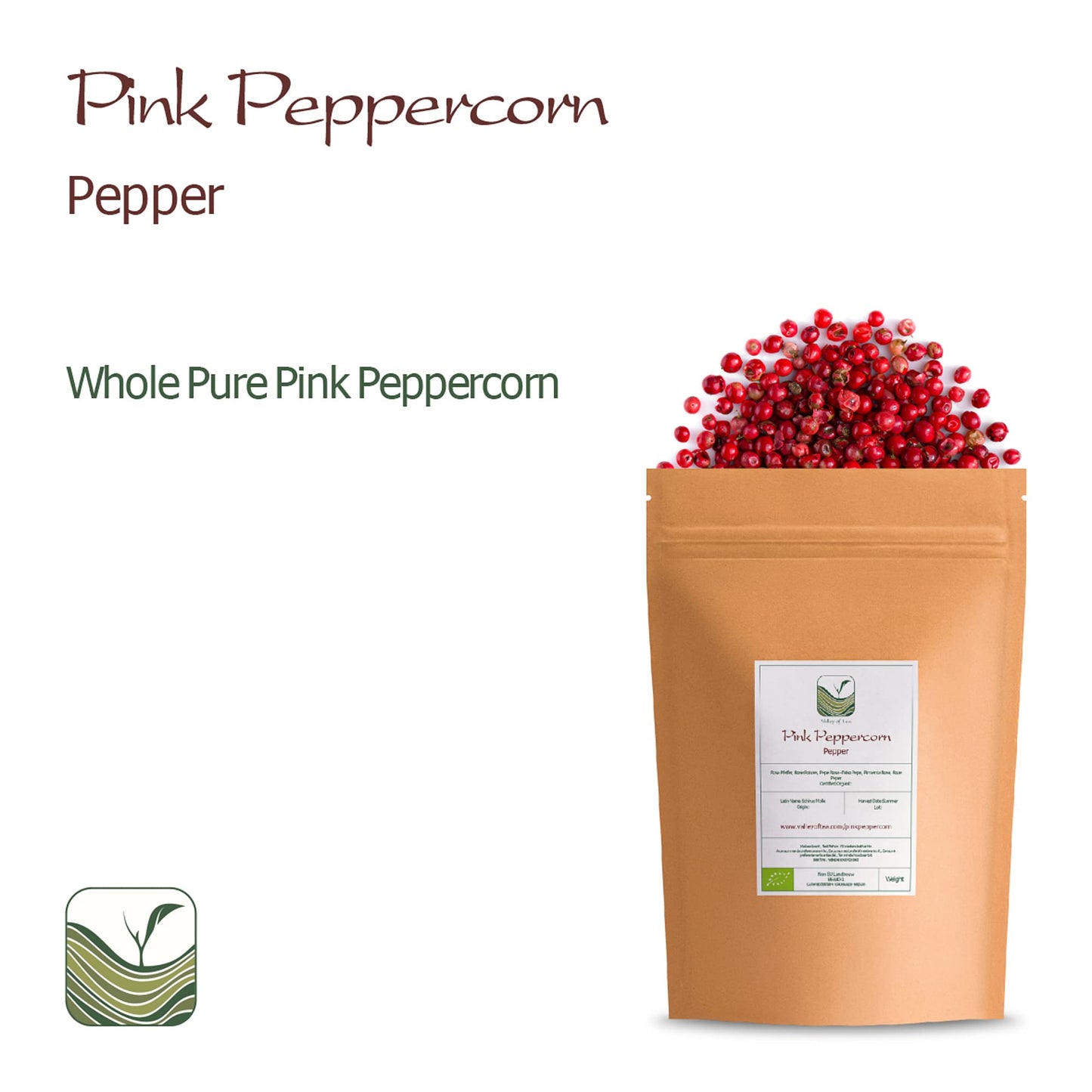 Pink Peppercorns For Grinder - Pink Pepper - Peppercorn - Peruvian Peppertree - Schinus Molle Pink Peppercorn Grinder Peruvian P