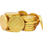 The Dreidel Company Hanukkah Chocolate Gelt, 6-Pack Mesh Bags of Milk Chocolate Coins, Kosher Certified Dairy Dreidel and Menora
