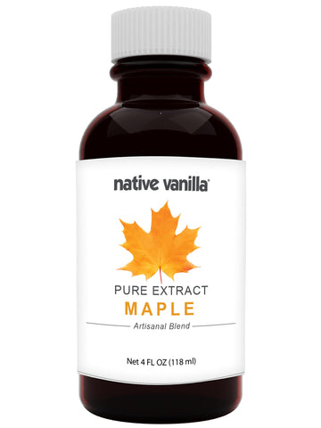 Native Vanilla - Pure Maple Extract - 4 Fl Oz - Pure Flavors And Extracts - Perfect For Cooking, Baking, And Dessert Crafting