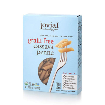 Jovial grain-Free cassava Penne Rigate  cassava Pasta  Paleo Pasta  grain-Free  certified gluten-Free  100% Organic Pasta  USDA