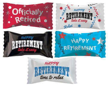 The Dreidel Company Happy Retirement Buttermints, Mint Candies, After Dinner Mints, Butter Mint Candy, Fat-Free, Individually Wr