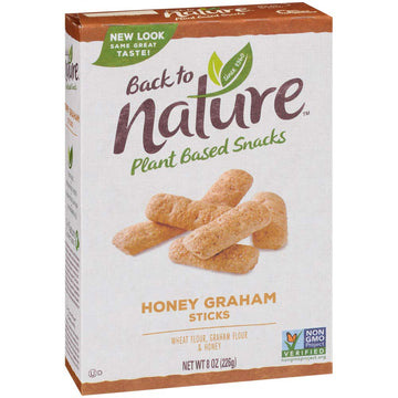 Back To Nature Non-Gmo Cookies, Honey Graham Stick, 8 Ounce