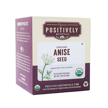 Organic Positively Botanicals Company, Anise Seed Herbal Tea Bags, 20 Count