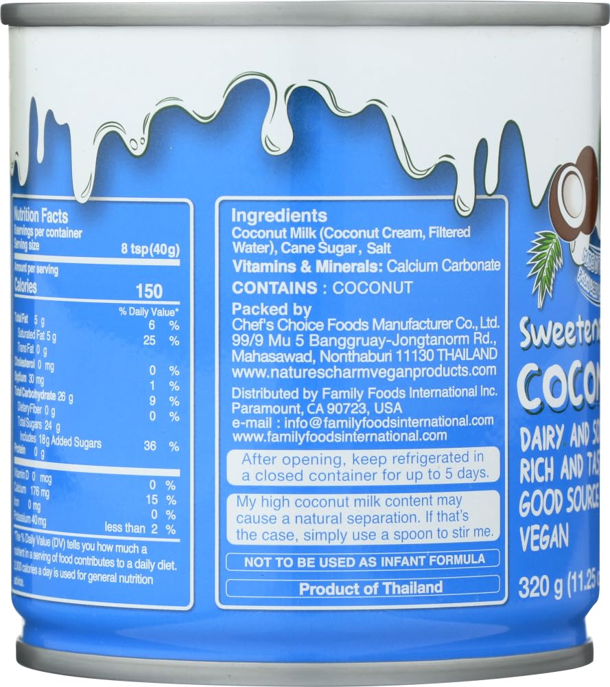 Nature'S Charm Sweetened Condensed Coconut Milk, 11.25 Ounce (Pack Of 6)