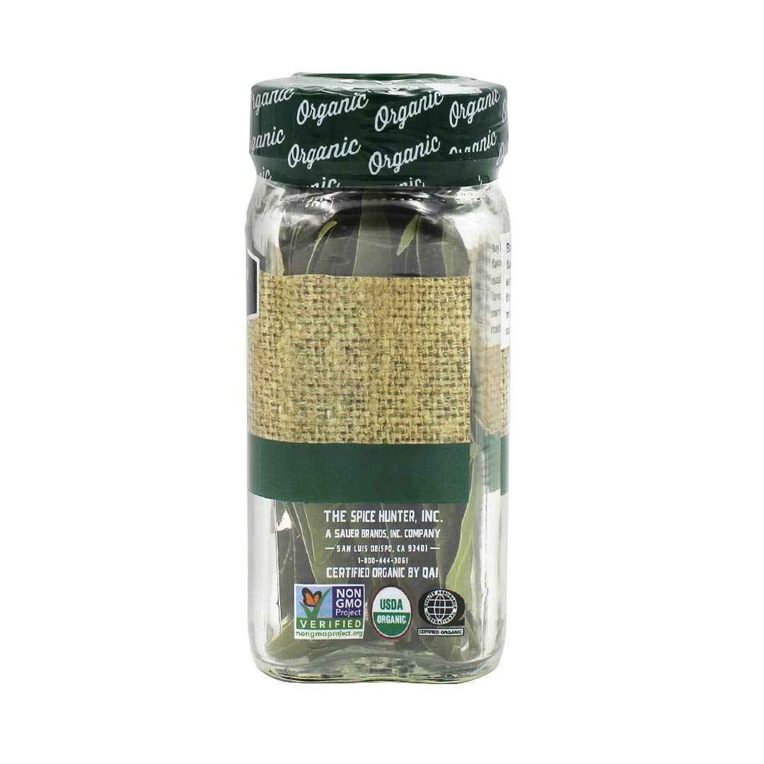 The Spice Hunter California Bay Leaves, Whole, Organic, 0.14-Ounce Jar (Pack of 2)
