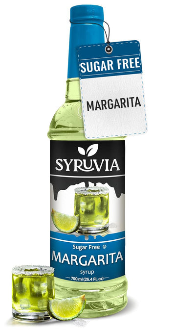 SYRUVIA Sugar-Free Lime Margarita Syrup - Premium Cocktail Mixer, 25.4 fl oz, Gluten-Free, Keto-Friendly, No Calories