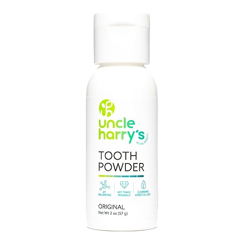 Uncle Harrys Unscented Remineralizing Tooth Powder | All Natural Enamel Support & Whitening Toothpaste For Sensitive Teeth | Pow
