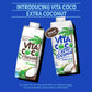 Vita Coco Organic Coconut Water  Extra Coconut | More Coconutty Flavor | Hydrating Electrolytes | Vital Nutrients | 11.1 Fl Oz (Pack of 12)