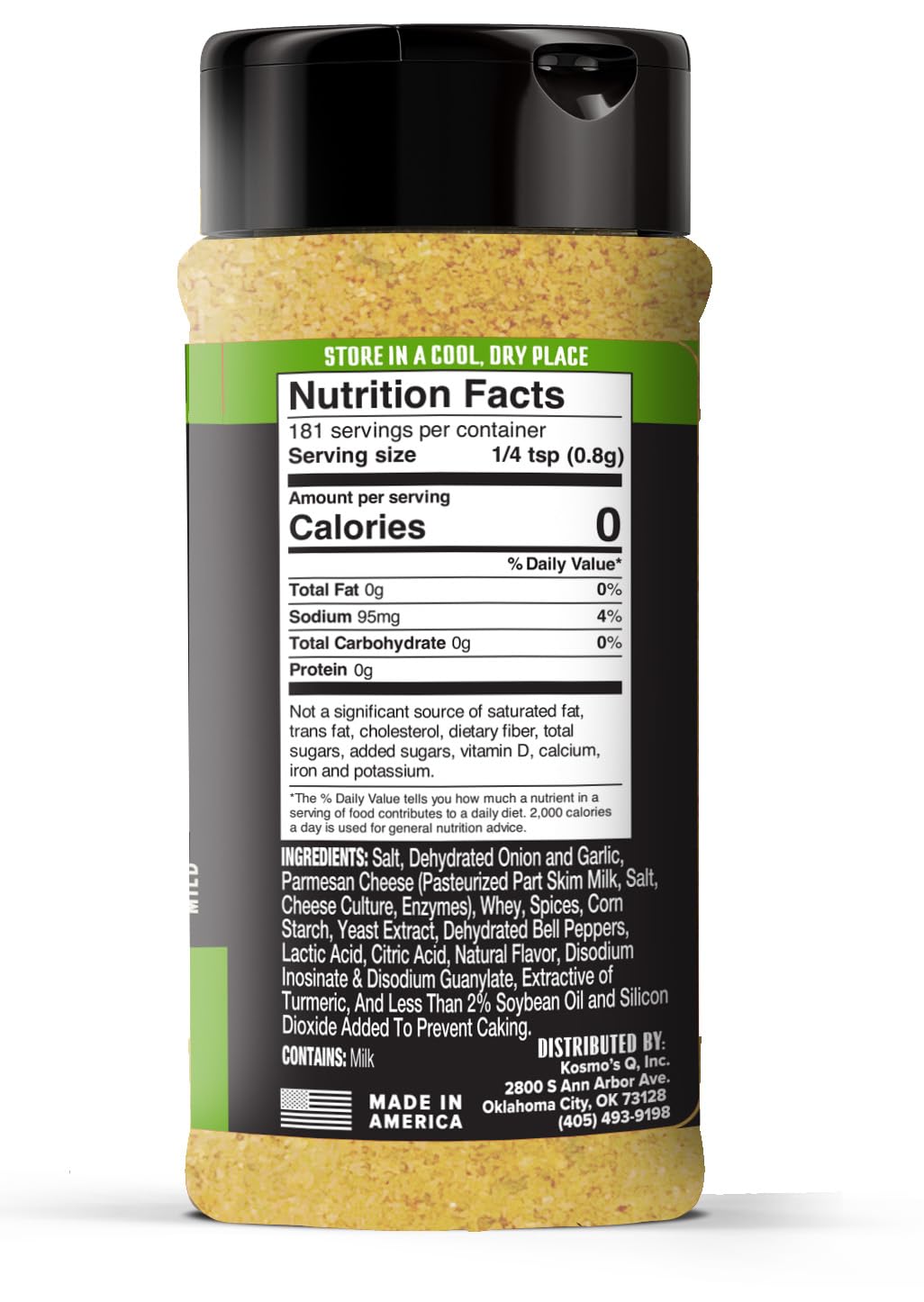 Kosmos Q Garlic Parmesan Wing Dust - 5 Oz Bag For Wings, Popcorn & More - Dry Bbq Rub With Real Garlic & Parmesan Cheese For Sav