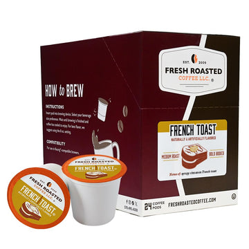 Fresh Roasted Coffee, French Toast, Flavored Coffee Pods, K-Cup Compatible, 24 Count