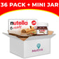 B-Ready Crispy Wafer Bars - 36 Count + Bonus Mini Glass Jar (0.88 Oz) - Delicious Nutella Spread With Hazelnut And Cocoa - Perfe