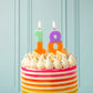 Talking Tables Orange And Pink Number 2 Candle For Cakes | Birthday Cake Topper Decorations For Kids Party, Boys, Girls 2Nd, 21S