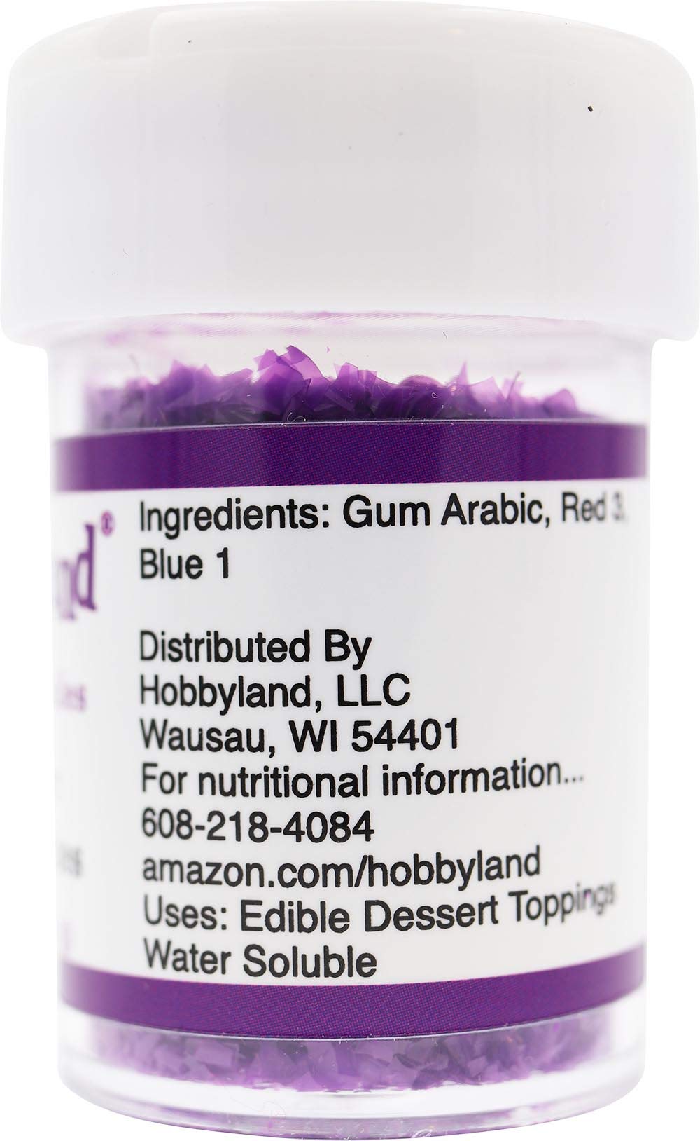 Hobbyland Edible Glittery Flakes (Lavender Purple Glitter Flakes, 1/4 oz)