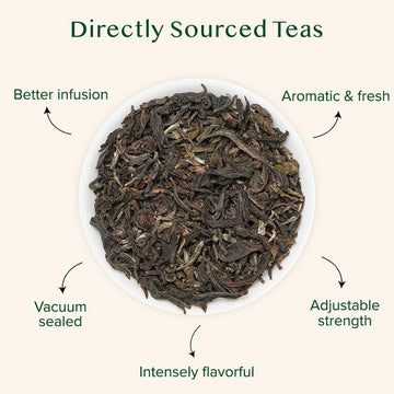 Vahdam, First Flush Darjeeling Tea - 170+ Cups (340G/12Oz) Loose Leaf Black Tea - Flowery, Aromatic & Delicious | Mellow & Fragr