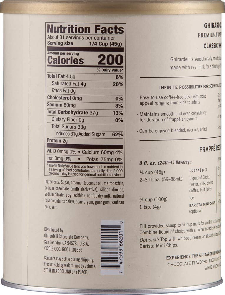 Ghirardelli Beverage Mix, Classic White 50 Ounce.