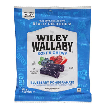 Craving something chewy and tasty? Blueberry Pomegranate Licorice Candy, Blueberry Pomegranate Flavored Licorice, Vegan, Fat Fre