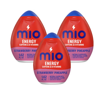 Mio Energy Liquid Flavor Enhancer With Energy Blend And B Vitamins - 3 Pack (Strawberry Pineapple Smash)