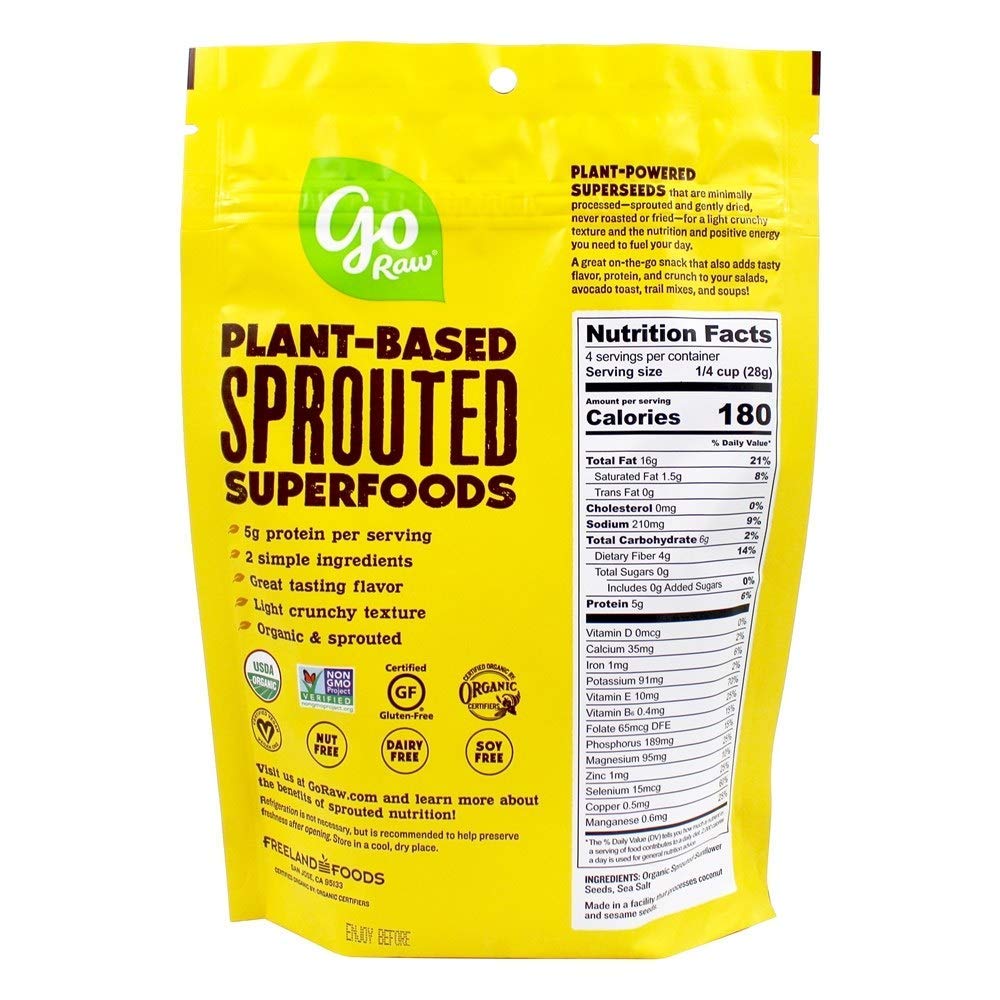 Go Raw - Snack Seed Snflwr Sprtd - Case of 10 - 4 OZ (10x4 OZ)