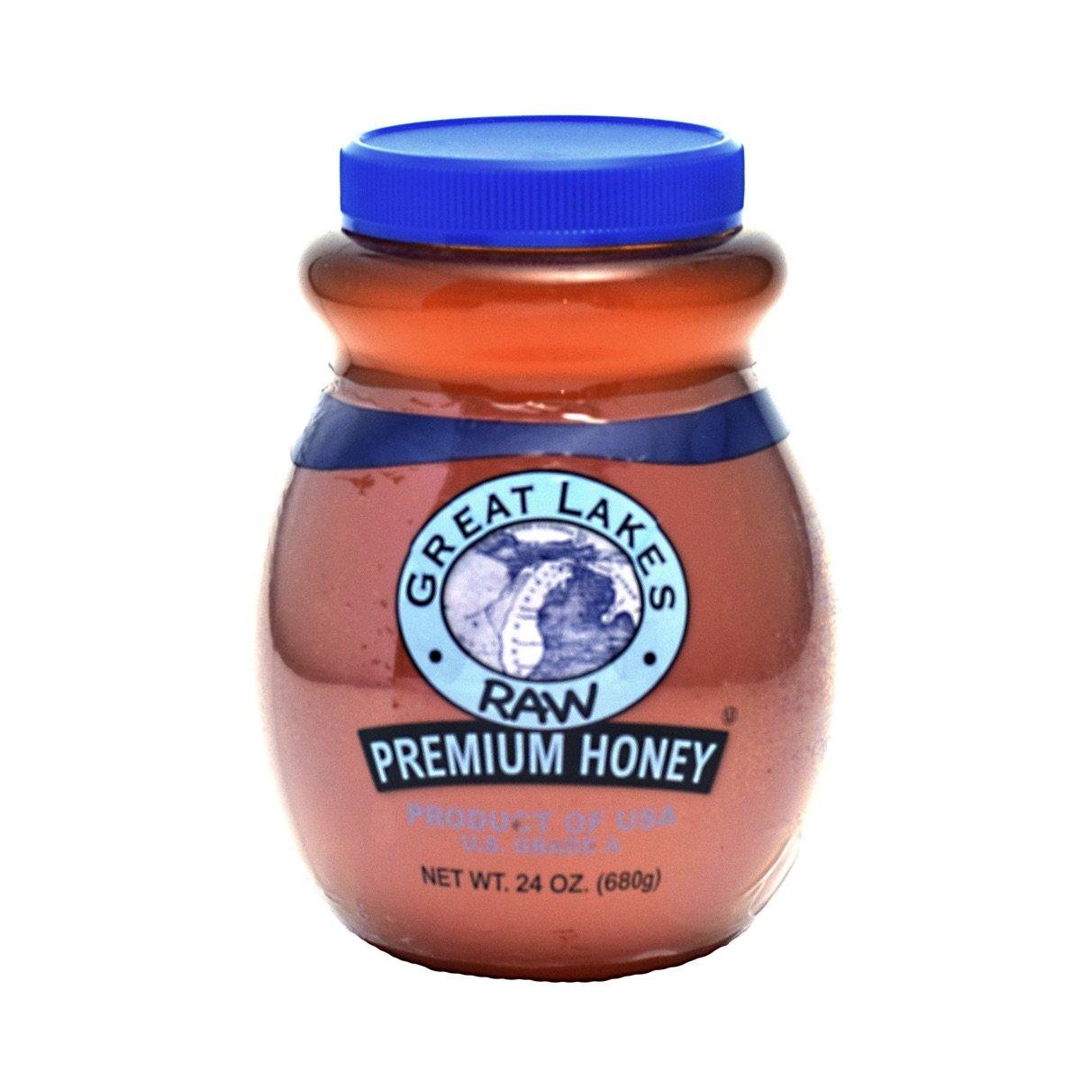Great Lakes Raw Top-Grade Honey  24 Ounce