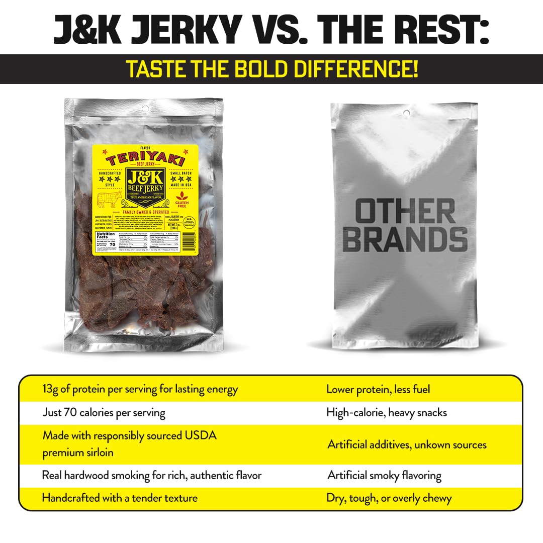 J&K Beef Jerky - Teriyaki Flavor 7Oz