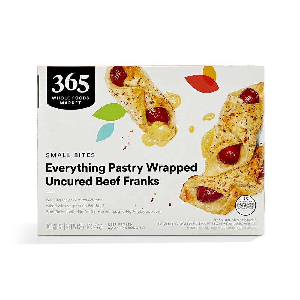 365 Everyday Value Everything Pastry Mini Uncured Hot Dogs, 10 ct (frozen)