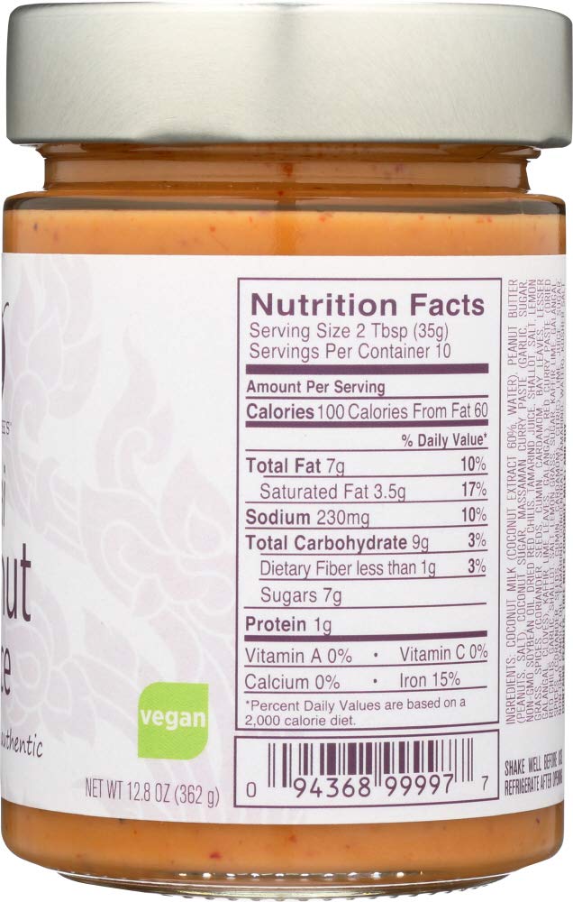 Watcharees Sauce Thai Peanut 12.8 Oz