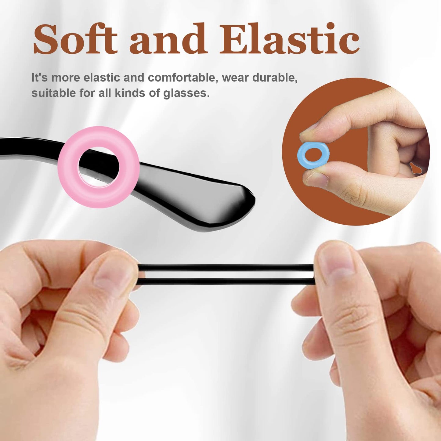 Smarttop 14Pairs Silicone Eyeglass Ear Grips,Comfort Anti-Slip Eyeglasses Ear Hooks For Kids And Adults Sunglasses, Reading Glas