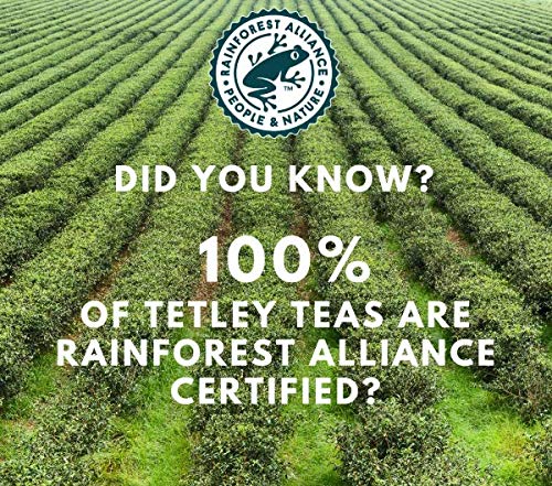 Tetley British Blend Premium Decaf Black Tea, Decaffeinated Tea, 40 Tea Bags (Pack Of 6), Rainforest Alliance Certified